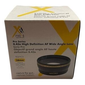 Xit Pro Series 0.43x High Definition AF Wide Angle Lens NIB